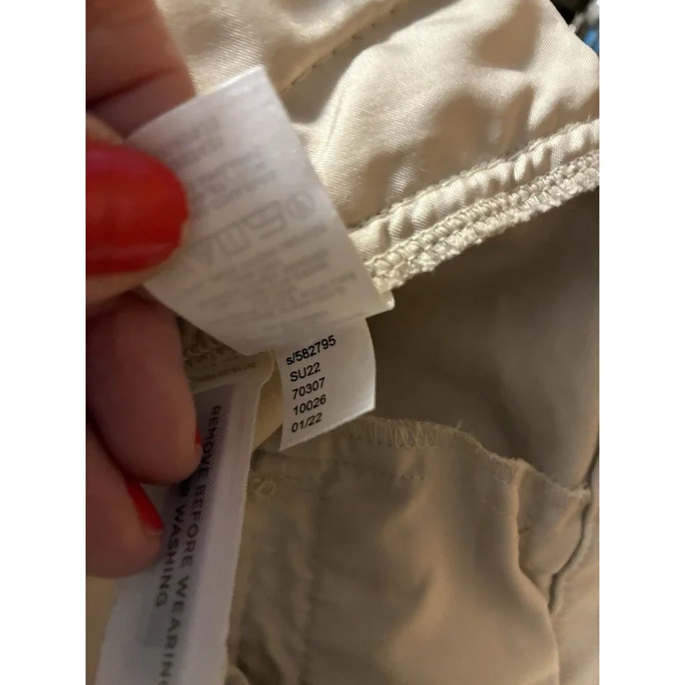 LOFT Riviera Womens 16 Flat Front Slim Fit Stretch Pants Cropped - Picture 8 of 9